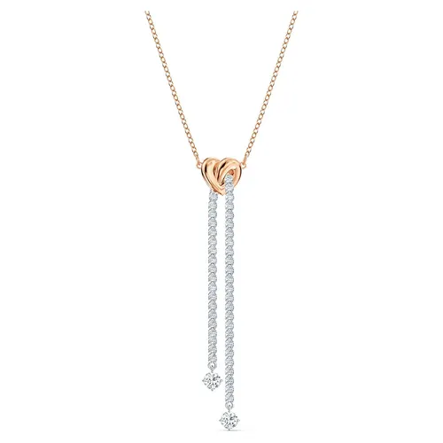 Dây Chuyền Swarovski Lifelong Heart Necklaceheart, White, Mixed Metal Finish 5517952 Màu Vàng Hồng