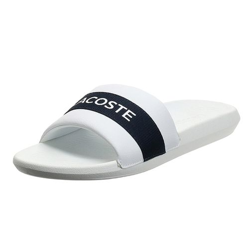 Dép Lacoste Men's Croco Textile Logo Slides 741CMA0007-042 Màu Trắng Size 40.5