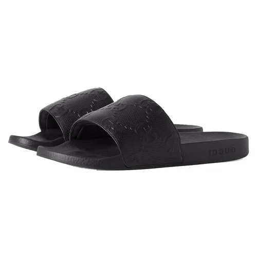 Dép Gucci GG-Embossed Slides Màu Đen Size 41 - Dép - Vua Hàng Hiệu