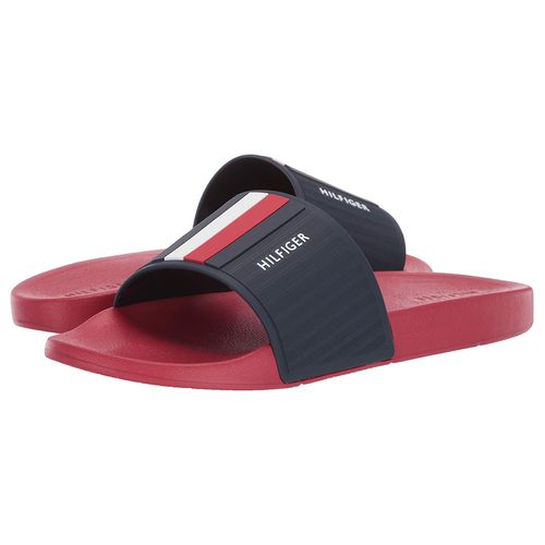 Dép Tommy Hilfiger Men's Eastern Slide Sandal Màu Đen Đỏ Size 40.5-2