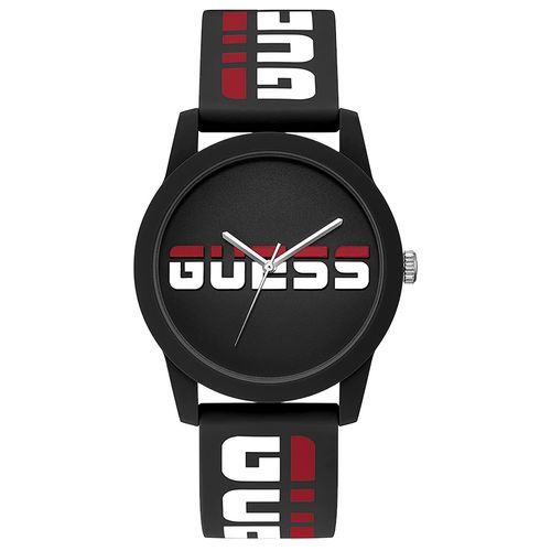 Đồng Hồ Nam Guess Men's Polycarbonate Quartz Watch With Silicone Strap GW0266G1 Màu Đen