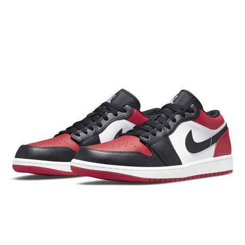 Giày Thể Thao Nike Jordan 1 Low Bred Toe 553558-612 Màu Đỏ Đen Size 40.5