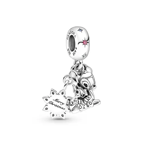 Hạt Vòng Charm Pandora Disney Bambi & Thumper Dangle 799647C01 Màu Bạc
