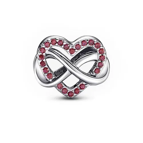 Trang sức - Hạt Vòng Charm Pandora Moments Trái Tim Vô Cực Đính Đá Cubic Zirconia Màu Đỏ - Vua Hàng Hiệu