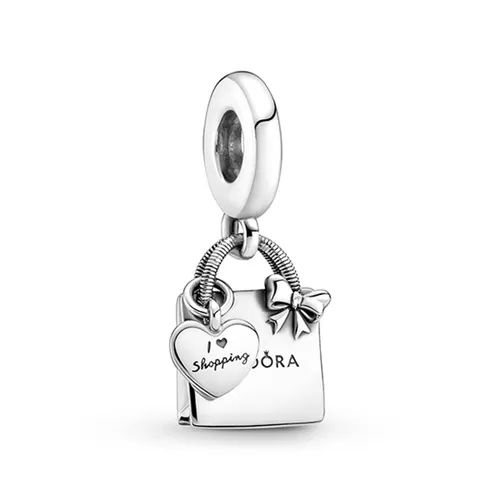 Hạt Vòng Charm Pandora Shopping Bag Dangle 799536C00 Màu Bạc