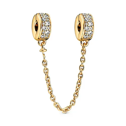 Hạt Vòng Charm Pandora Timeless Women's Gold Plated Metal 766322C01-05 Màu Vàng