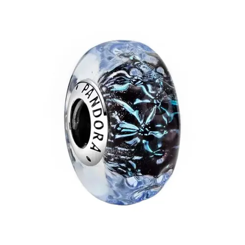 Hạt Vòng Charm Pandora Wavy Dark Blue Murano Glass Ocean 798938C00 Màu Xanh