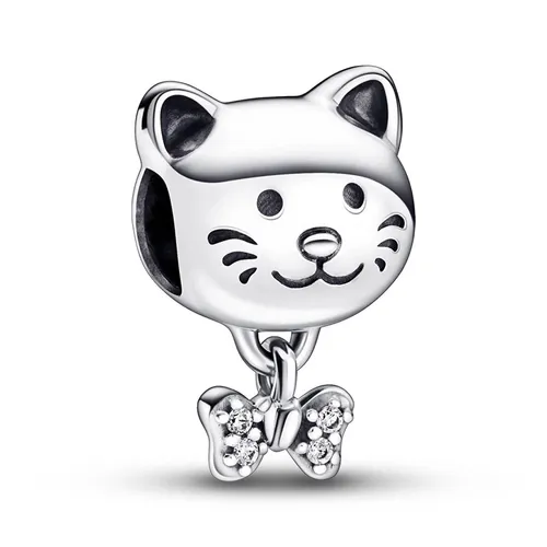 Hạt Vòng Charm Pandora Pet Cat & Bow 792255C01 Màu Bạc - Trang sức - Vua Hàng Hiệu
