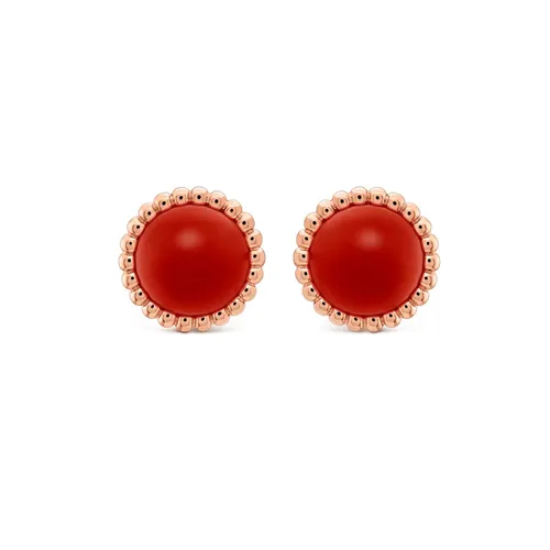 Trang sức Vàng hồng 18k - Khuyên Tai Jewery Luxury Perle'e Couleurs Carnelian 18k Rose Gold Màu Vàng Hồng - Vua Hàng Hiệu