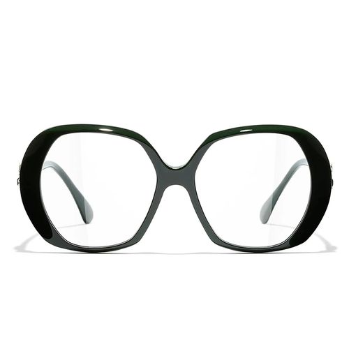 Kính Mắt Cận Chanel Square Eyeglasses CH3418QB 1702 Màu Xanh Lá Đậm-3