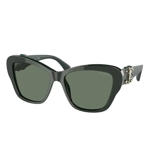 Kính Mát Chanel Butterfly Sunglasses CH5457QB 17023H Màu Xanh Green