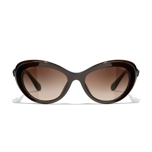 Kính Mát Chanel Cat Eye Sunglasses CH5443H 1674S5 Màu Nâu-4