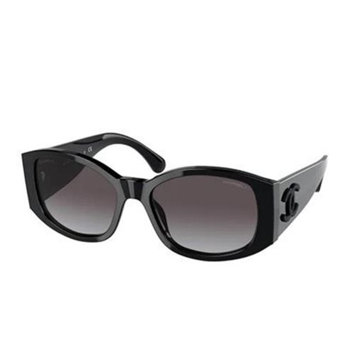Kính Mát Chanel Oval Sunglasses CH5450 C501S6 Màu Đen Xám
