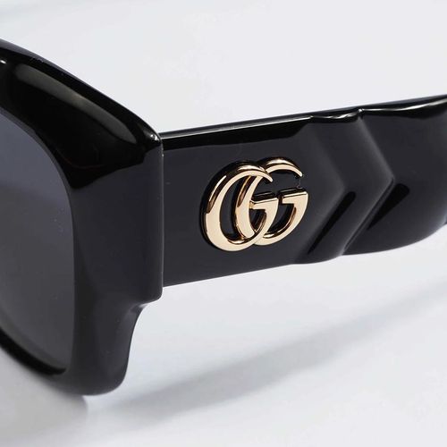 Kính Mát Gucci Grey Butterfly Ladies Sunglasses GG0808S 001 Màu Đen Xám-3