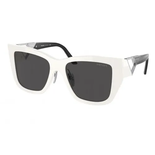 Kính Mát Prada Sunglasses SPR21Y 1425S0 Màu Trắng Đen - Kính mắt - Vua Hàng Hiệu