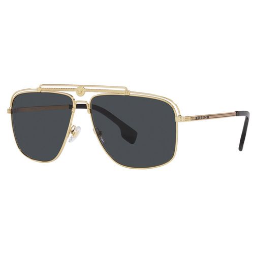 Kính Mát Versace Sunglasses VE2242 100287 Gold Màu Xám Vàng-2