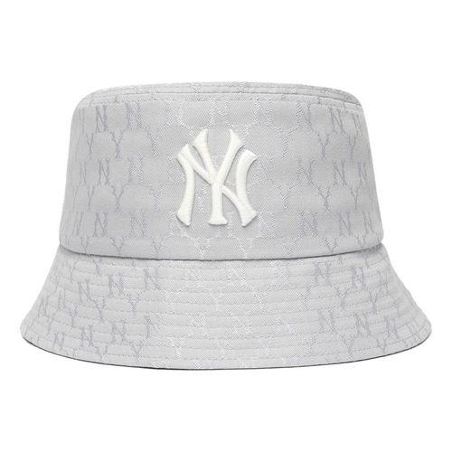 Mũ MLB Bucket Monogram Jacquard New York Yankees 3AHTH301N-50GRS Màu Ghi Xám Size 57