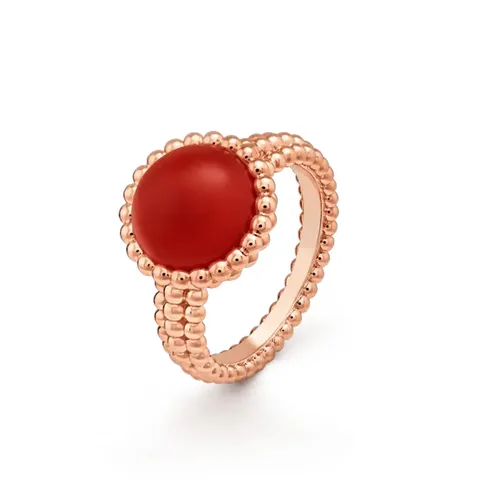 Trang sức Vàng hồng 18k - Nhẫn Jewery Luxury Perle'e Couleurs Carnelian 18k Rose Gold Màu Vàng Hồng - Vua Hàng Hiệu