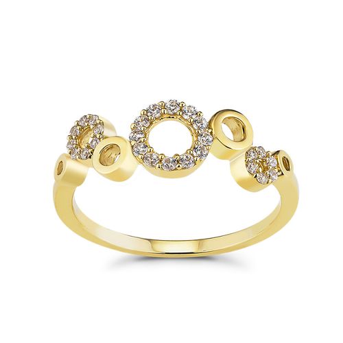 Nhẫn Huy Thanh Jewelry NPTB 329 - 14K - Đá Cubic Zirconia Màu Vàng Gold-3