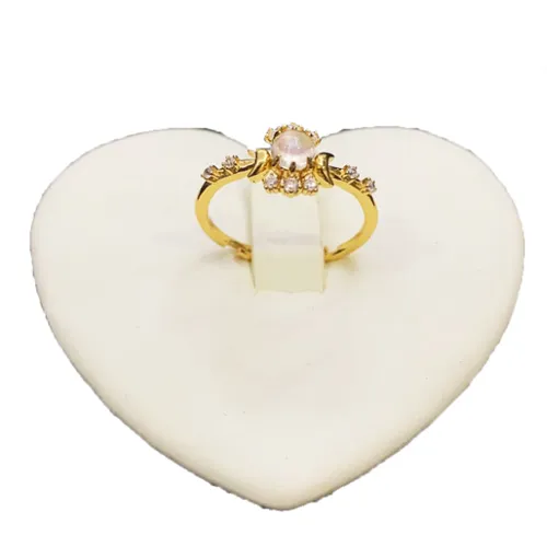 Nhẫn Kya Jewel Thạch Anh Hồng R84 Màu Vàng Gold