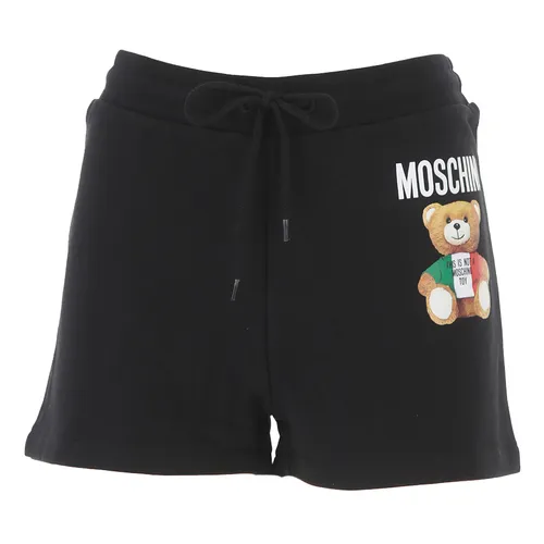 Thời trang Đen Quần shorts Cotton - Quần Shorts Moschino Couture With Teddy Logo T0328 0527 1555 Màu Đen - Vua Hàng Hiệu