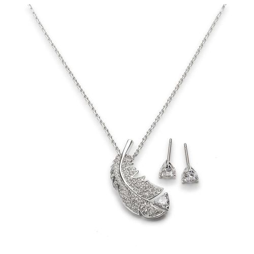 Set Dây Chuyền, Khuyên Tai Swarovski Symbolic Women's Jewelry 5516005 Màu Bạc