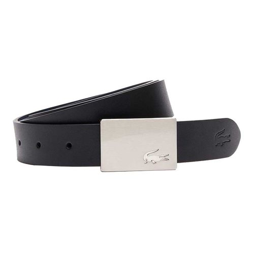 Thắt Lưng Lacoste Men's Reversible Leather Belt And 2 Buckles Gift Set Màu Xám/Đen Size 110-1