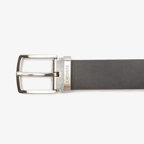 Thắt Lưng Lacoste Men's Reversible Leather Belt And 2 Buckles Gift Set Màu Xám/Đen Size 110-5