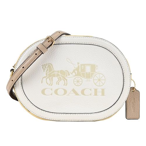 Túi Đeo Chéo Coach Camera Bag In Colorblock With Horse And Carriage C4164 Màu Trắng