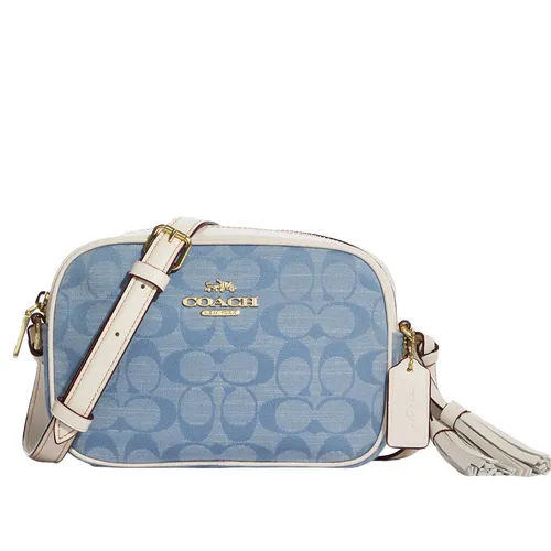 Túi Đeo Chéo Coach Mini Jamie Camera Bag In Signature Chambray Màu Xanh Phối Trắng - Túi xách - Vua Hàng Hiệu