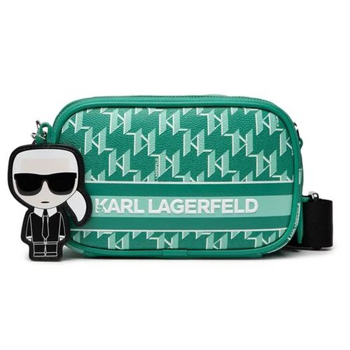 Túi Đeo Chéo Karl Lagerfeld K/Ikonik Monogram Camera Bag Màu Xanh Lá