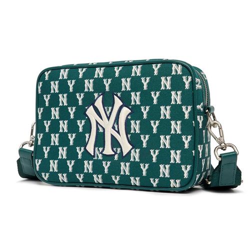 Túi Đeo Chéo MLB Monogram Jacquard New York Yankees 3ACRM012N-50GND Màu Xanh Green Size 23-5