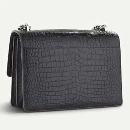 Mua Túi Đeo Chéo Nữ Yves Saint Laurent Ysl Sunset Medium Crocodile-Embossed  Leather Shoulder Bag Màu Đen Size 22 - Ysl - Mua Tại Vua Hàng Hiệu H054205