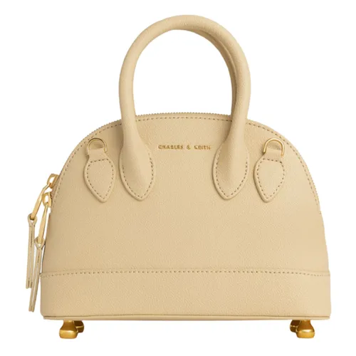 Túi Xách Nữ Charles & Keith CNK Harmonee Bowling Bag - Beige 30151151 Màu Be