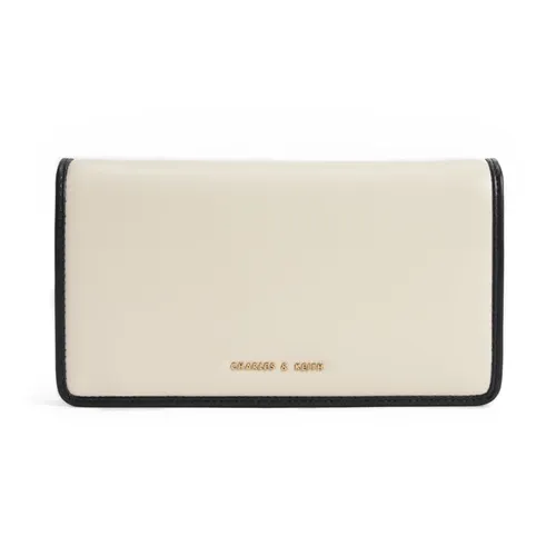 Ví Nữ Charles & Keith CNK Long Wallet - Cream CK6-10680911 Màu Kem