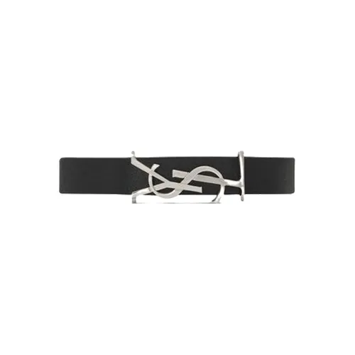 Trang sức YSL Vòng đeo tay - Vòng Đeo Tay Nữ Yves Saint Laurent YSL Opyum Bracelet In Leather Màu Đen - Vua Hàng Hiệu