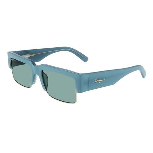 Kính Mát Salvatore Ferragam Green Rectangular Ladies Sunglasses SF276S 467 56 Màu Xanh