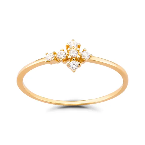 Trang sức Vàng 585, đá cucbic zirconia Việt Nam - Nhẫn Huy Thanh Jewelry NLF 413 - 14K - Đá Cubic Zirconia Màu Vàng Gold - Vua Hàng Hiệu