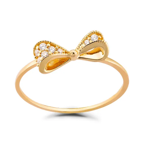 Huy Thanh Jewelry Nhẫn Vàng 585, đá cucbic zirconia - Nhẫn Huy Thanh Jewelry NLF 407 - 14K - Đá Cubic Zirconia Màu Vàng Gold - Vua Hàng Hiệu