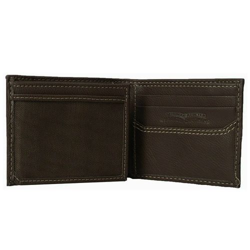 Ví Nam Levi's Men's Premium Leather Wallet Màu Nâu Đậm-2
