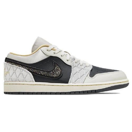 Giày Thể Thao Nike Jordan 1 Low 'Beaded Swoosh' DV1762-001 Màu Xám Đen Size 40.5-1