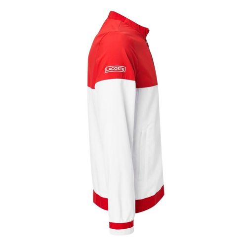Áo Khoác Lacoste Men's Sport X Novak Djokovic Colorblock Zip Jacket BH9657-B6C Màu Đỏ Phối Trắng Size 48-2