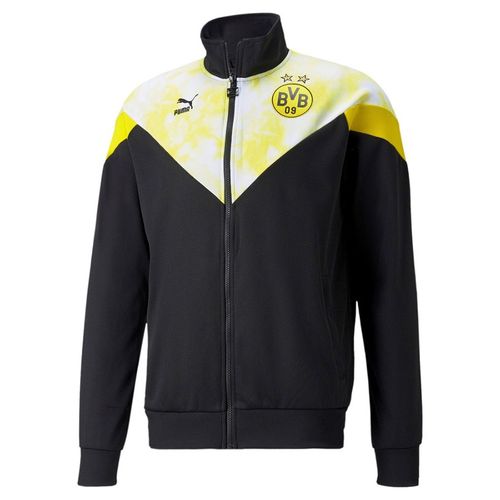 Bộ Thể Thao Puma Black BVB Iconic MCS Mesh Printed Regular Fit Sports Jacket Màu Đen Vàng Size L-7