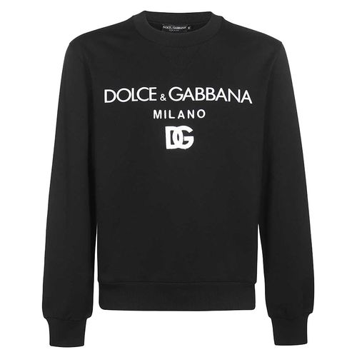 Áo Nỉ Dolce & Gabbana Logo D&G Embroidery In Black G9WI3Z FU7DU N0000 Màu Đen