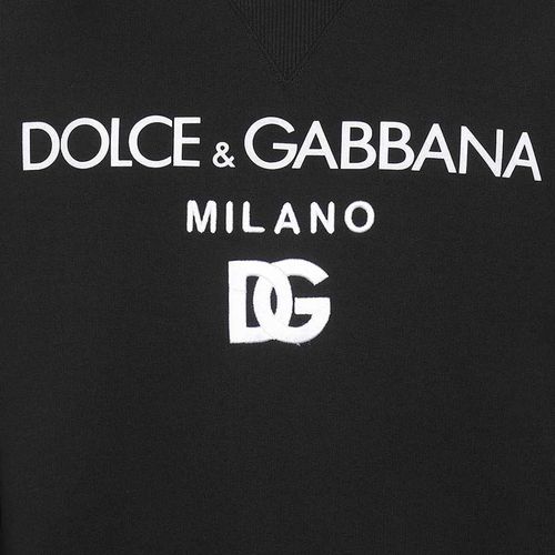 Áo Nỉ Dolce & Gabbana Logo D&G Embroidery In Black G9WI3Z FU7DU N0000 Màu Đen-2