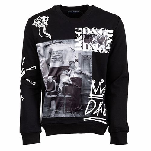 Áo Nỉ Dolce & Gabbana Men’s Black Sweatshirt 0101 Màu Đen