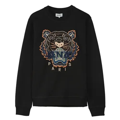 Áo Nỉ Kenzo Tiger Crewneck FC65SW1234XL 99 Màu Đen