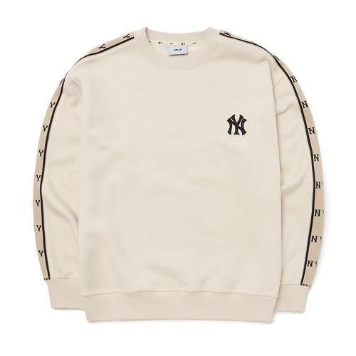 Áo Nỉ Sweater MLB Diamond Monogram Tape Sweatshirt New York Yankees 3AMTM0826-50CRS Màu Kem Size M