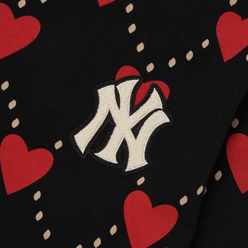 Áo Nỉ Sweater MLB Heart Pattern Over-Fit Sweatshirt Boston Red Sox 3AMTH0124-50BKS Màu Đen Size S-1