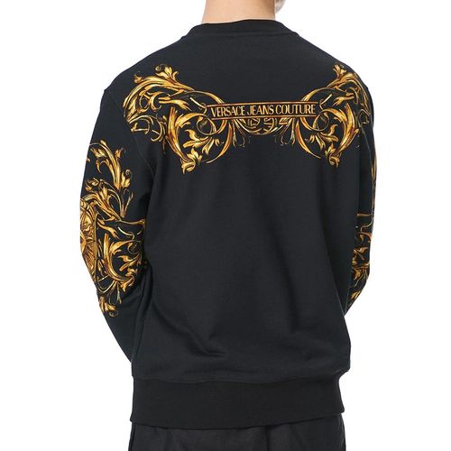 Áo Nỉ Versace Jeans Couture Baroque Sun Sweatshirt Black Màu Đen Vàng-2